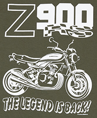 Print "Z900RS THE LEGEND IS BACK" t-shirt